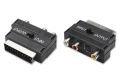 Adattatore SCART/S-VHS + RCA con commutatore IN/OUT
