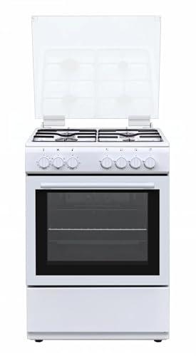 DL 664 EW - Cucina a gas con forno elettrico 4 fuochi 60x60 cm bianco