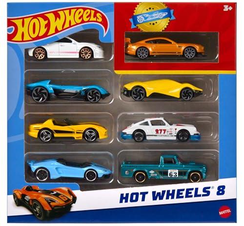 Hot Wheels - Set da 9 Veicoli Misti (Scala 1:64) con Veicolo Esclusivo a Sorpresa