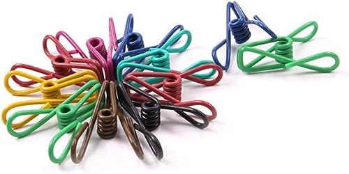 Mollette Antiscivolo in Acciaio Inox Rivestito in PVC - Set da 30 Pezzi