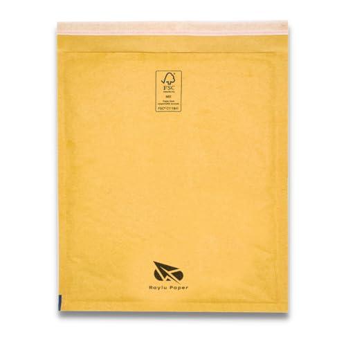 RAYLU PAPER - Buste Imbottite Kraft Marrone 220x260 mm - Confezione da 10