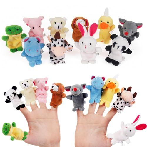 LACHT Marionette da Dito Animali - Set di 10 Pezzi per Narrazione e Gioco di Ruolo
