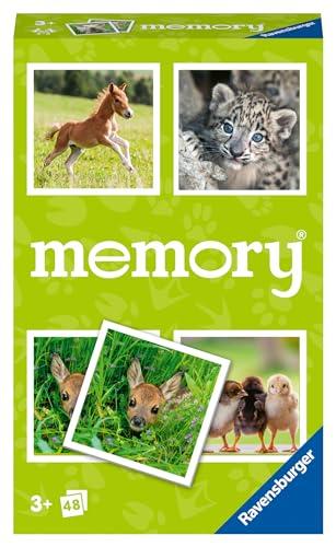 Ravensburger - Memory Animali, Gioco di Carte per Tutta la Famiglia, 2-6 Giocatori, Idea Regalo per Bambini 3+ Anni, Edizione in Italiano