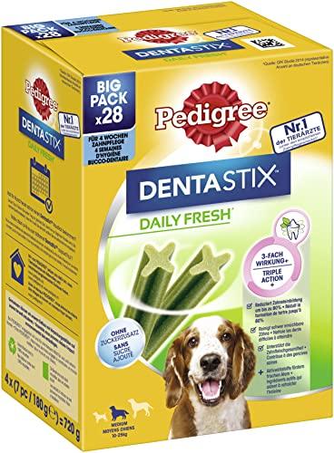 Pedigree Dentastix Fresh Snack per l'Igiene Orale (Cane Taglia Media 15-25 Kg) - 28 pezzi