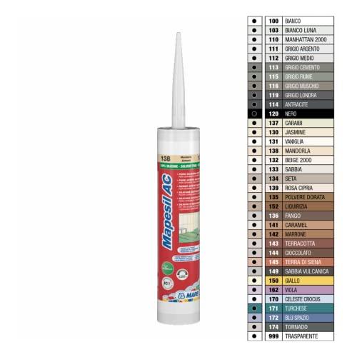 Mapesil AC Sigillante Silicone Resistente alla Muffa - Terra di Siena