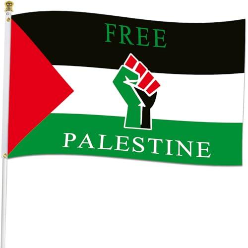 Bandiera Palestinese 90x150 cm in Poliestere 100D con Occhielli in Ottone