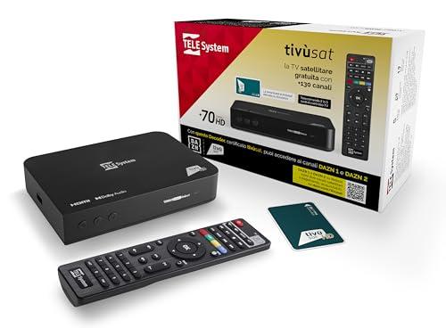 TELE System Decoder Satellitare TS9019HEVC tivùsat Classic