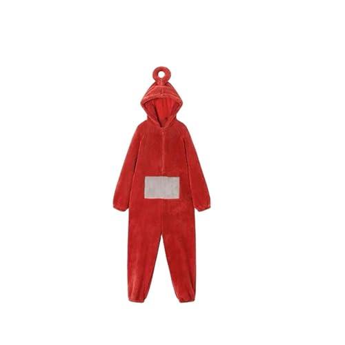 Pigiama Donna Invernale Teletubbies Adulto Onesie Unisex Rosso Taglia M