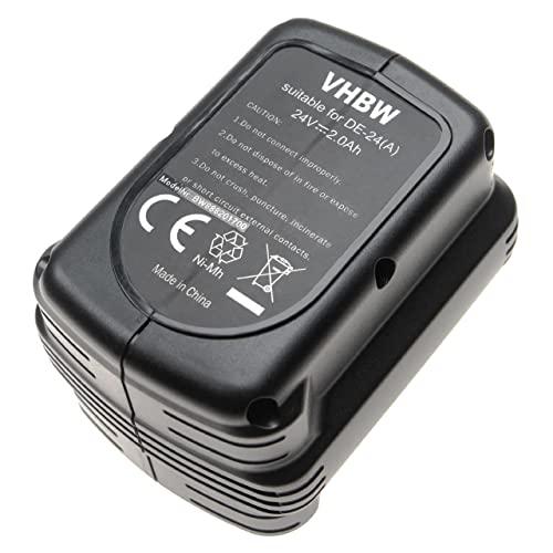 Batteria di ricambio vhbw per utensili Dewalt DE0240, 24V, 2000mAh, NiMH