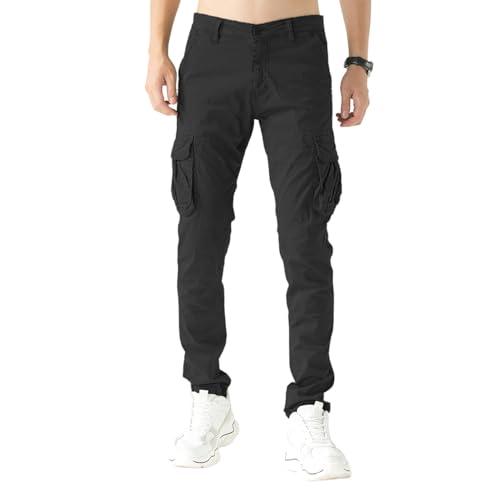 TONY BACKER Pantaloni Uomo Leggero in Cotone Multitasche