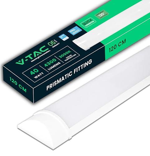 Plafoniera LED Lineare V-TAC 120cm 40W Chip Samsung 4000K