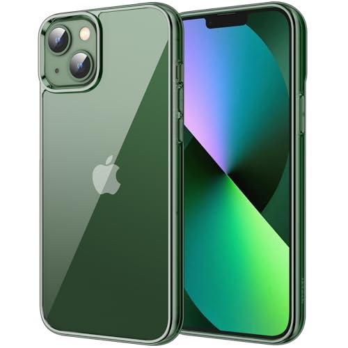 JETech Cover per iPhone 13 6,1 Pollici, Anti Ingiallimento Custodia con Assorbimento degli Urti e Anti-Graffio (Verde Alpino)