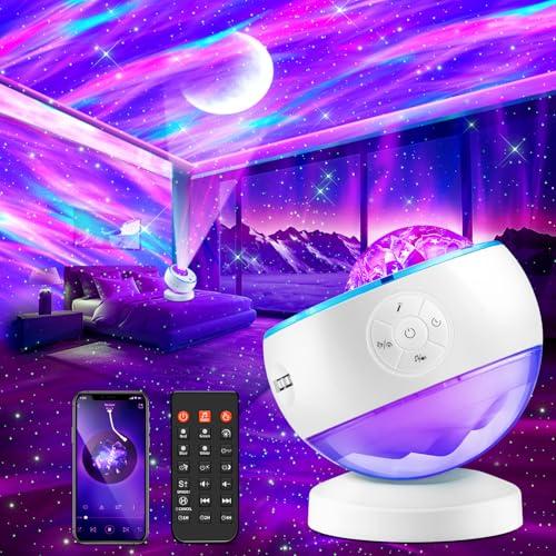 Lampada Proiettore Stelle Aurora Boreale LED RGB con Bluetooth e Telecomando