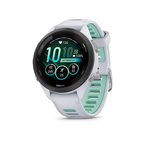 Garmin Forerunner 265S - Smartwatch GPS Running, Whitestone/Neo Tropic, 42mm