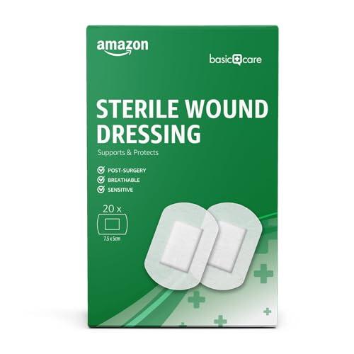 Amazon Basic Care Medicazione sterile per ferite, 20 cerotti