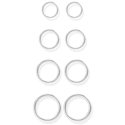 COYUN 8 Pezzi Anelli per Naso in Titanio Ipoallergenico - Argento e Oro