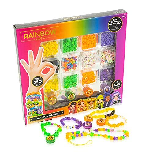 RAINBOW HIGH Fashion Beads - Kit di Perline Colorate con Lip Gloss