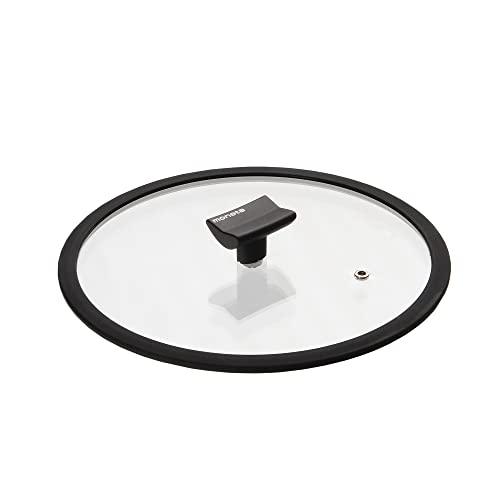 Moneta Coperchio Piatto con Bordo in Silicone e Pomolo Reggimestolo, 32 cm