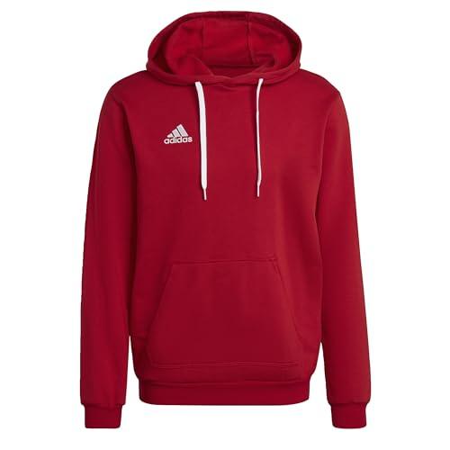 Adidas Entrada 22 Felpa con Cappuccio Uomo, Rosso Potenza 2