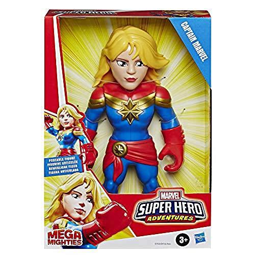 Hasbro Playskool Heroes - Captain Marvel Super Hero Adventures Mega Mighties, action figure da 25 cm