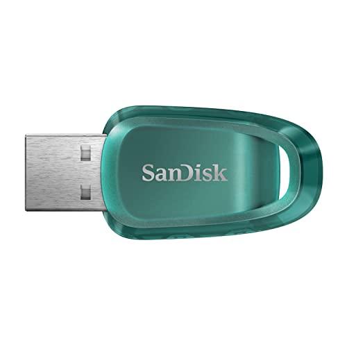 SanDisk Ultra Eco da 512 GB Unità flash USB 3.2, con velocità di lettura fino a 100 MB/s. Un'unità flash realizzata con oltre il 70% di plastica riciclata