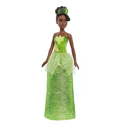 Mattel Disney Princess - Tiana bambola vestita alla moda con capi e accessori scintillanti ispirati al film, giocattolo per bambini, 3+ Anni, HLW04