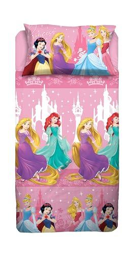 Princess, Set Lenzuolo Letto Singolo Disney, Rosa