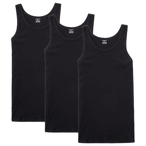 NUOZA Canottiera Uomo Pacco da 3 100% Cotone Canottiera-Nero,4XL