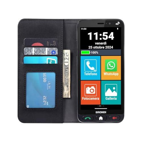 Brondi Amico Vero 4G Nero con Flip Cover