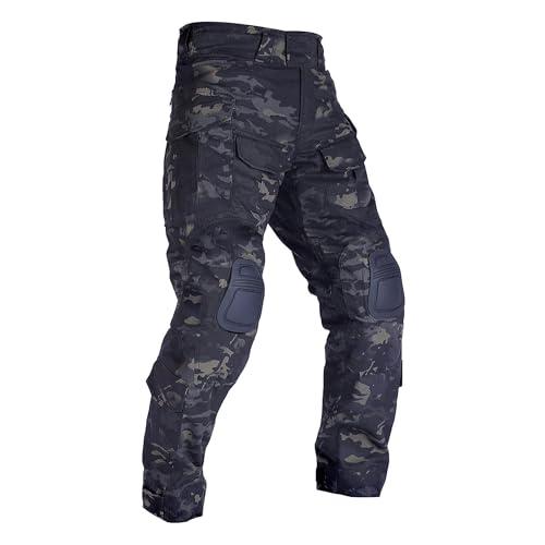 Pantaloni Tattici Multi-Pocket WISEONUS - Nero Camo