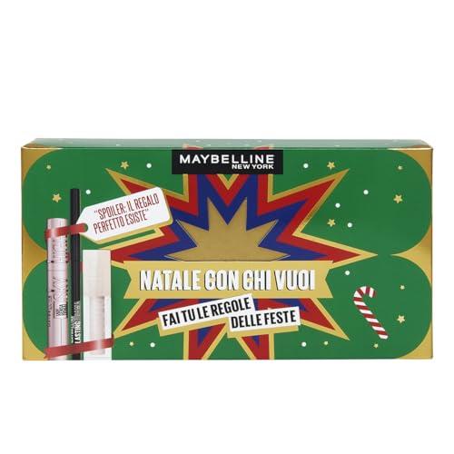 Maybelline New York Cofanetto Regalo Natale 2024: Sky High Mascara, Lasting Drama Matita Occhi, Lifter Gloss