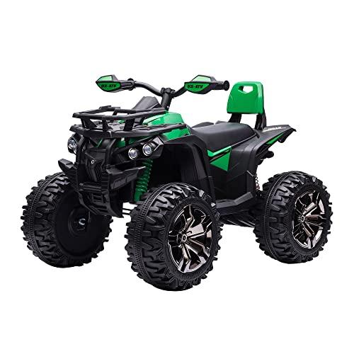 HOMCOM Quad Elettrico per Bambini 12V, Verde