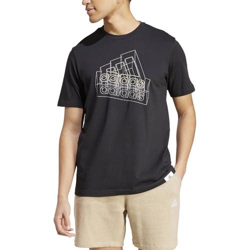 adidas Uomo Tech BOS Graphic Tee, Nero, M