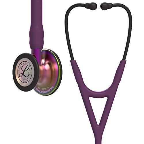 Stetoscopio 3M Littmann Cardiology IV, testina arcobaleno, tubo auricolare prgna, connettore viola, archetto nero, 69 cm