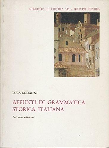 Appunti di grammatica storica italiana