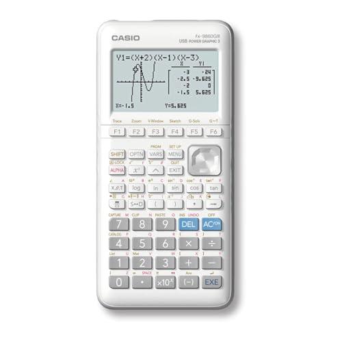 Casio FX-9860GIII - Calcolatrice grafica monocromatica senza CAS, Bianca