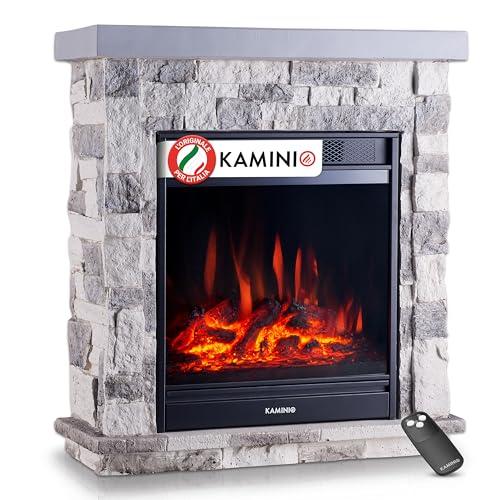 KAMINIO Camino elettrico Juan - Effetto Pietra Grigia