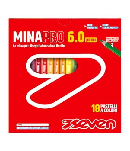 Seven Pastelli Scuola Minapro 6.0 - Scatola 18 Pz