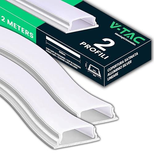 V-TAC 2x Profili LED Flessibili 2 Metri Argento