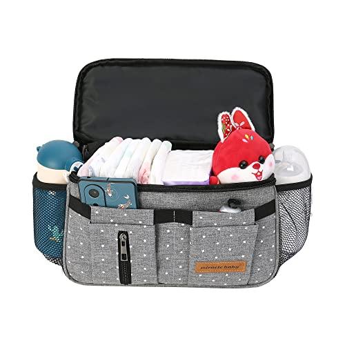 Borsa Organizer Universale per Passeggino con Tracolla - Grigio Stella