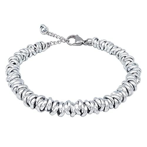 Bracciale Donna ParticolarModa in Acciaio e Alluminio