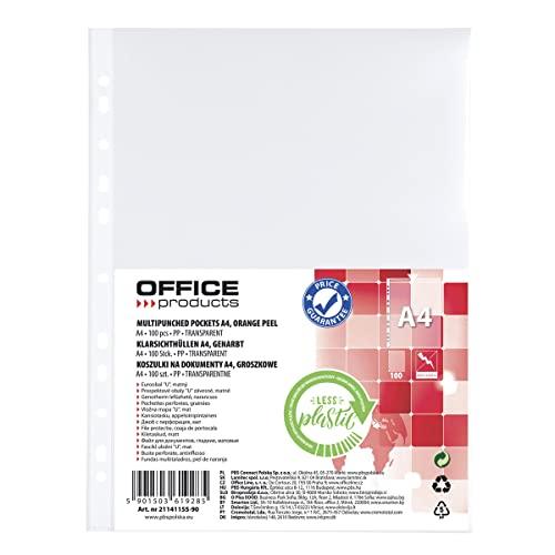 OFFICER PRODUCTS 100 Cartelline Portadocumenti A4 Trasparenti