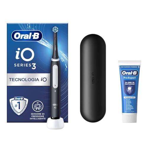 Oral-B iO 3 Nero con Dentifricio Pro Expert: Kit Completo per una Pulizia Denti Efficace