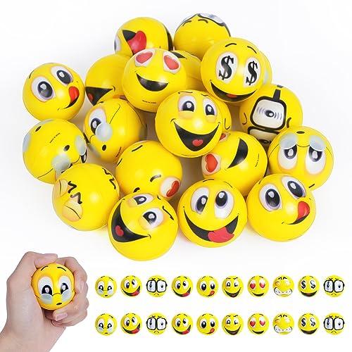 Ainiv 20 Palle Antistress Emoji per Bambini e Adulti