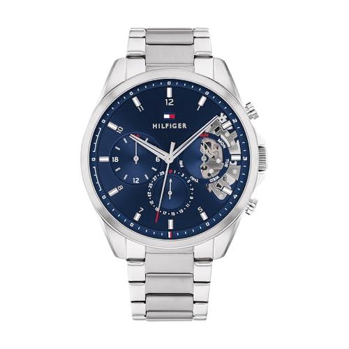 Tommy Hilfiger Orologio Multifunzione Argento e Blu - 1710448