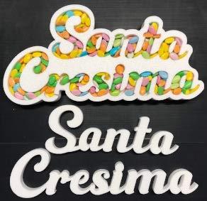 Portaconfetti in Polistirolo Scritta SANTA CRESIMA cm 30 x 60