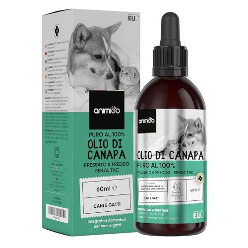 Animigo - Tranquillante Naturale per Cani e Gatti con Olio di Canapa