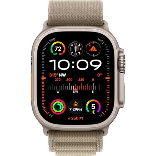 Apple Watch Ultra 2 GPS + Cellular, 49mm Titanio, Alpine Loop Oliva - M