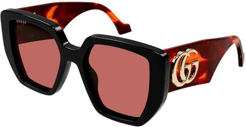 Gucci Gg0956s Occhiali, Black-Havana-Arancione, 58 Donna