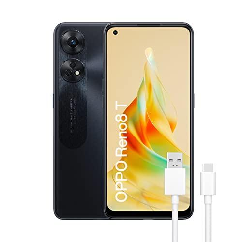 OPPO Reno8T Smartphone Libero 8GB+128GB, Fotocamera 100MP+2MP, Microscopio, Android, Batteria 5000mAh, Ricarica Rapida 33W - Nero